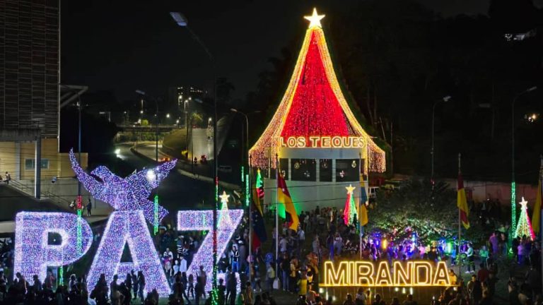 Encendido del árbol navideño unió a cientos de familias guaicaipureñas