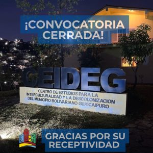 Cupos agotados para el diplomado "Descolonización Educativa y Memoria Histórica"