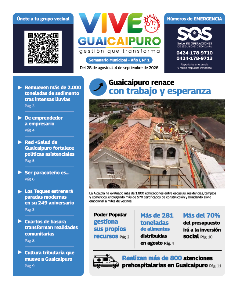 Alcaldía lanza semanario «Vive Guaicaipuro: Gestión que Transforma» para informar y dar voz al pueblo
